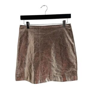NWT Forever 21 Shimmery Gold Mini Skirt